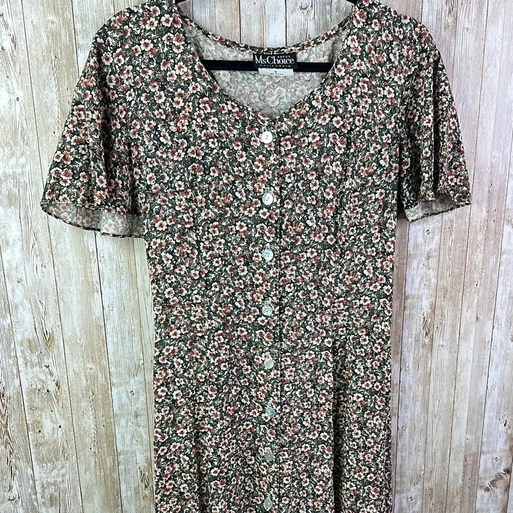 NWOT 1990s dress ms choice California floral Print Dress - Picture 3 of 9